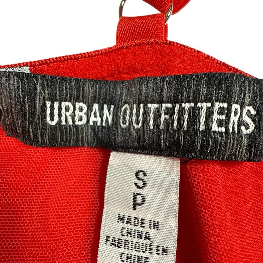 Urban Outfitters Red Satin Corset Bustier Top Small Spaghetti Straps Valentine's - Picture 2 of 11